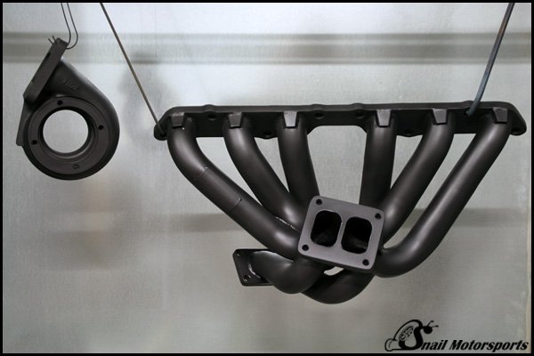 Supra 2JZ exhaust manifold in Black