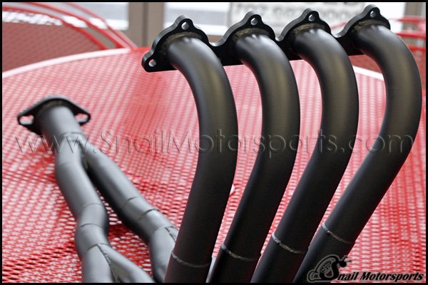 Motorcycle 4 cylinder header in Black 