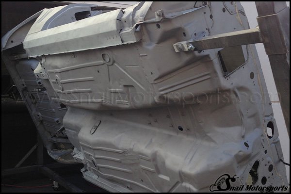 1969 Camaro underside after sand blasting