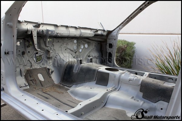 Nissan 240SX interior after sand blasting