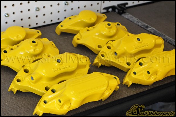 Brembo brake calipers in RAL Yellow
