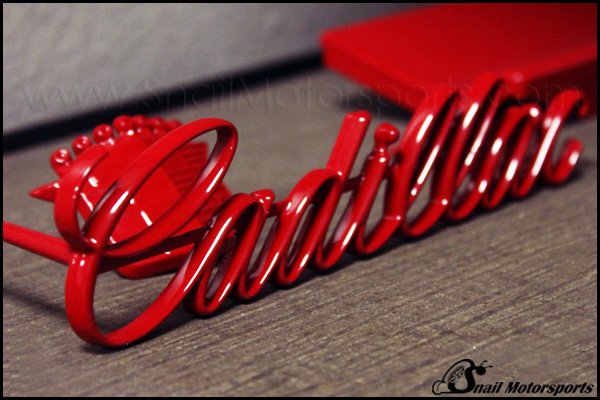 Cadillac emblem in Gloss Red