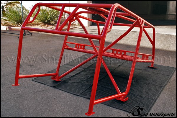 Jeep roll cage in Bengal Red