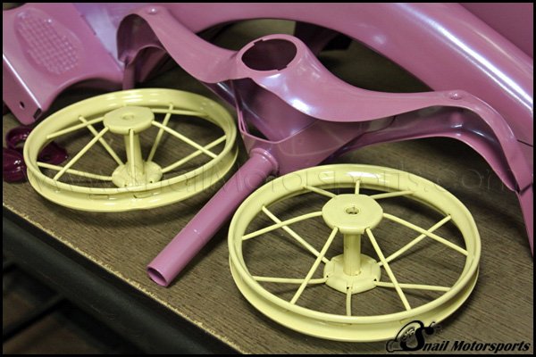 Antique tricycle wheels & handlebars