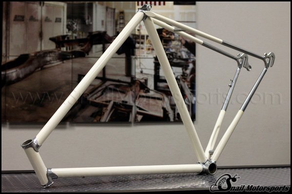 Bike frame in Super Chrome & Cream
