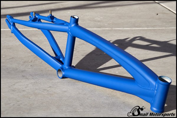 BMX frame in RAL 5005 Flat Clear