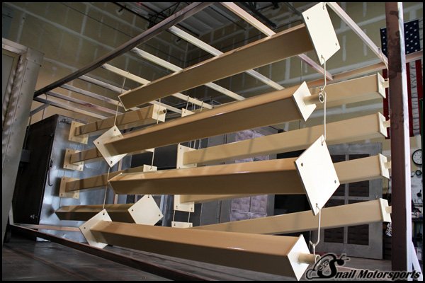 Awning columns in Gloss Beige