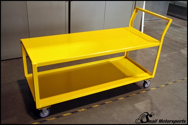 Warehouse metal cart in RAL 1023 Yellow