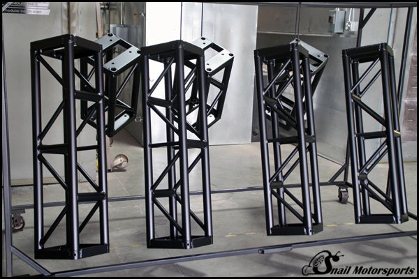 Concert stage truss in Flat Black