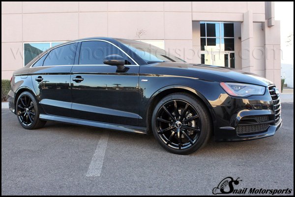Audi A3 sedan with Gloss Black wheels