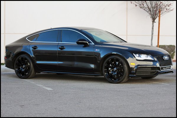 Audi A7 with Gloss Black wheels