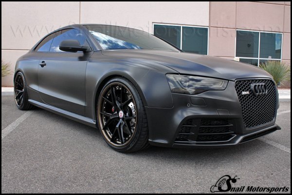 Audi matte black RS5 with HRE three piece wheels