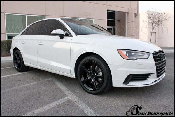 Audi S3 sedan with Gloss Black wheels
