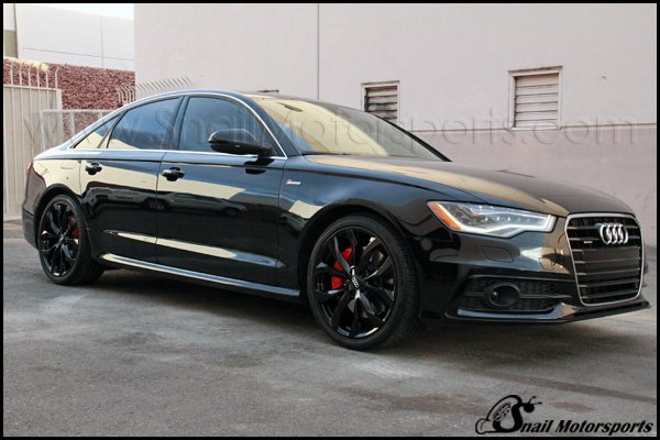 Audi sedan with Gloss Black wheels