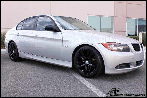 BMW 3 Series on Satin Black wheels