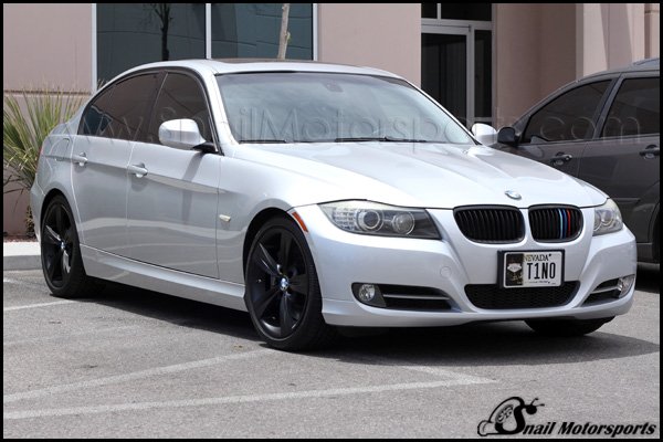 BMW 3 Series sedan with Flat Black wheels