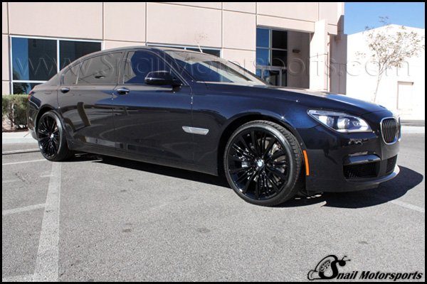 BMW 750LI with Gloss Black wheels