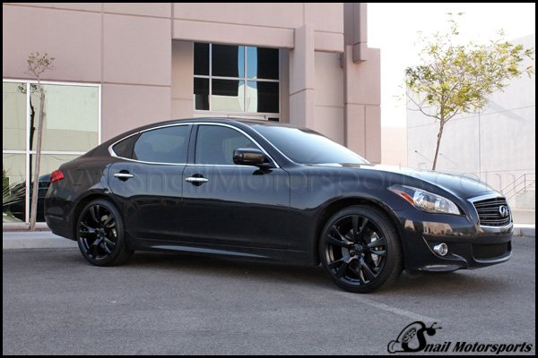 Infiniti M37 S on Satin Black wheels