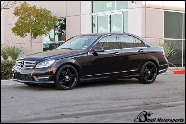 Mercedes Benz C Class with Gloss Black wheels