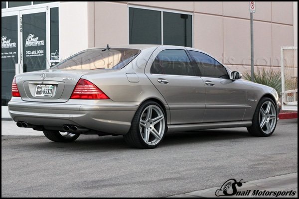 Mercedes S55 with Incurve wheels in Mirror Silver