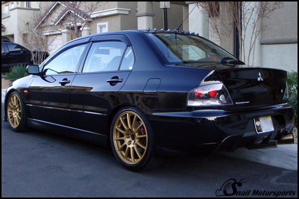 Mitsubishi Evo 9 with Evo X Gold Wheels