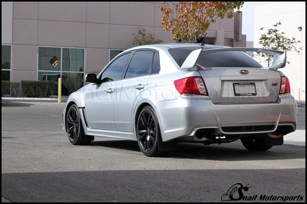 Subaru STI with Satin Black wheels