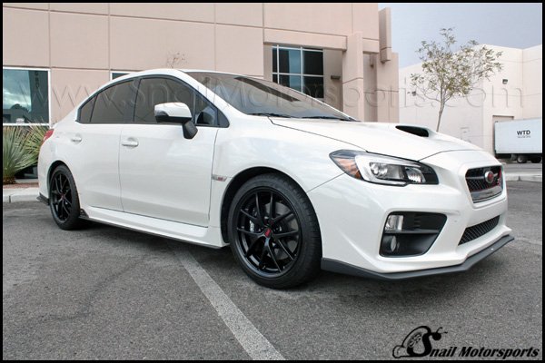 Subaru STI with Satin Black wheels