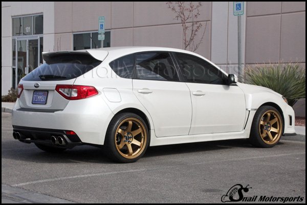 Subaru WRX with Honey Gold wheels
