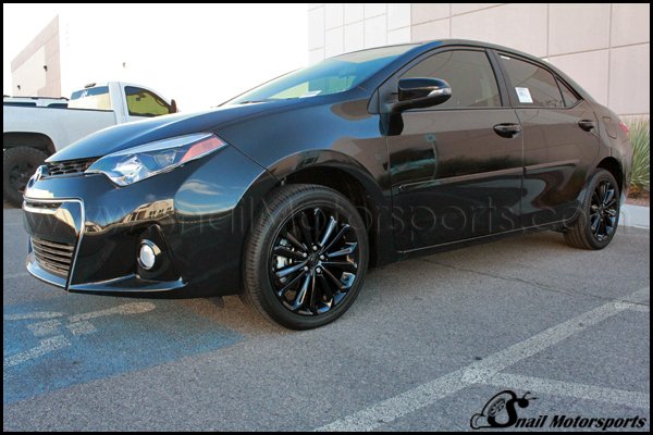 Toyota Corolla with Gloss Black wheels