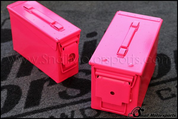 Ammo cans in Neo Pink