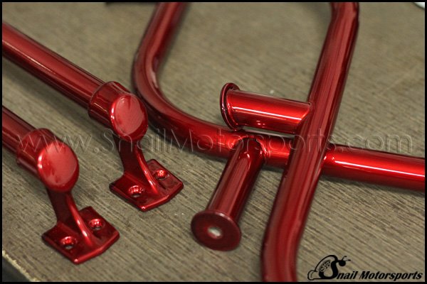 Hand rails for boat in Candy Red