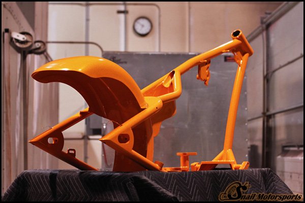 Chopper custom frame in Orange