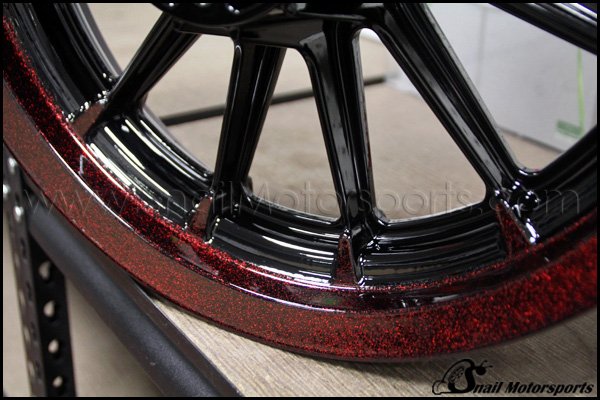 Harley wheel in custom two-tone