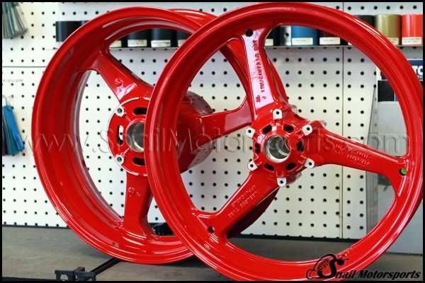 Honda CBR 600 wheels in Gloss Red