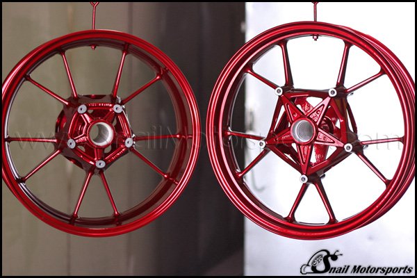 BMW S1000RR Wheels in Candy Red