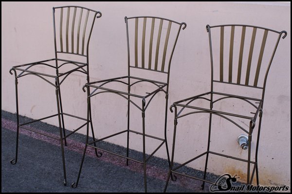 Bar stools in Satin Bronze