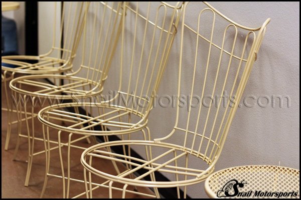 Patio wire chairs in Beige 