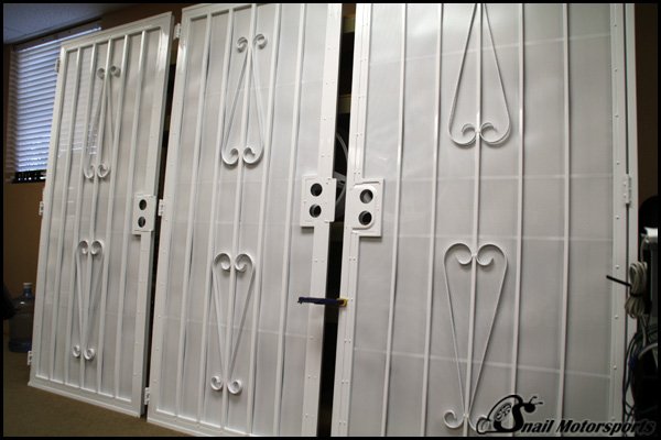 Security entry gates in Gloss White