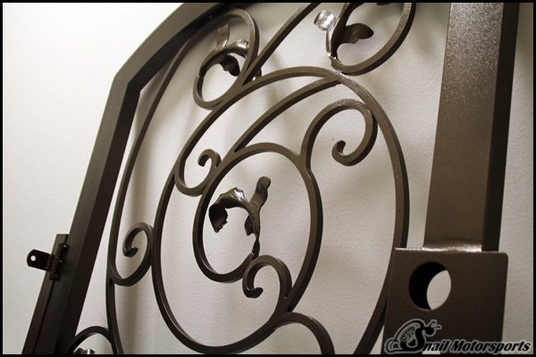 Security gate in Hammered Bronze