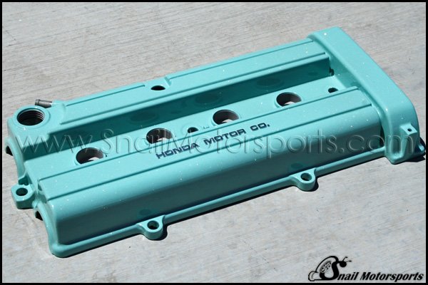 Honda valve cover in Teal Sparkle