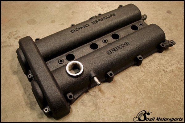 Mazda Miata valve cover in Wrinkle Black