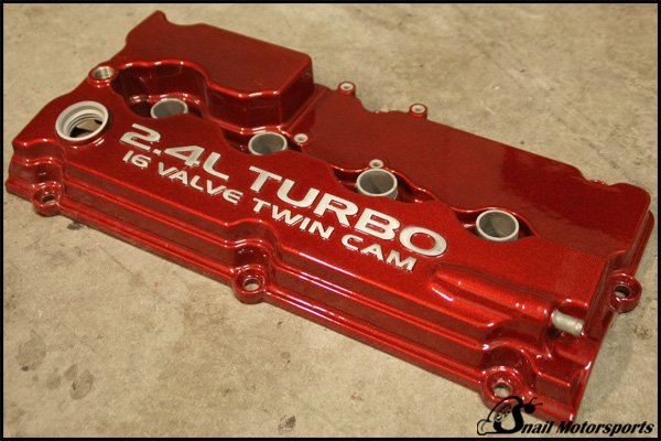 SRT-4 valve cover in Candy Red