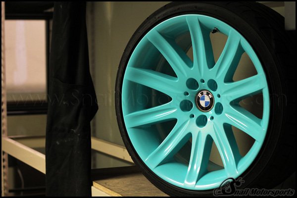 BMW 5 Series wheels in RAL Teal