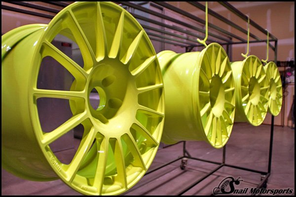 Enkei wheels in Neon Yellow
