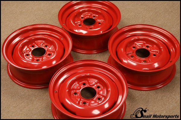 Ford F100 wheels in RAL 3002 Red