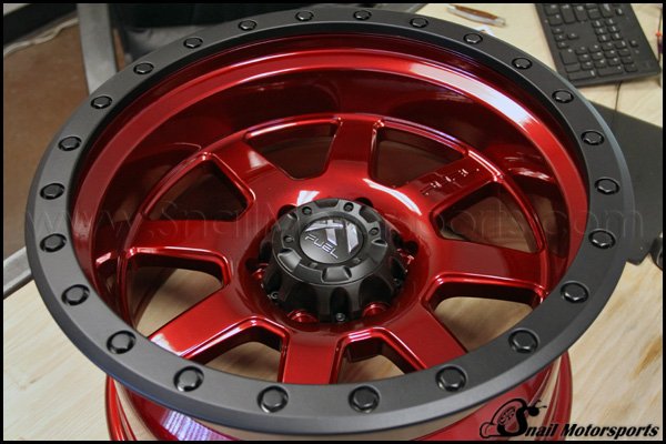 Fuel wheels Candy Red and Flat Black