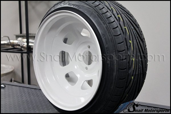 Miata steel wheel in Gloss White