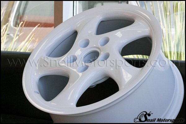Porsche stock wheel in Gloss White