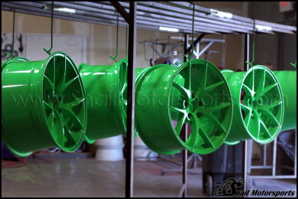 Redline STR wheels in Neon Green