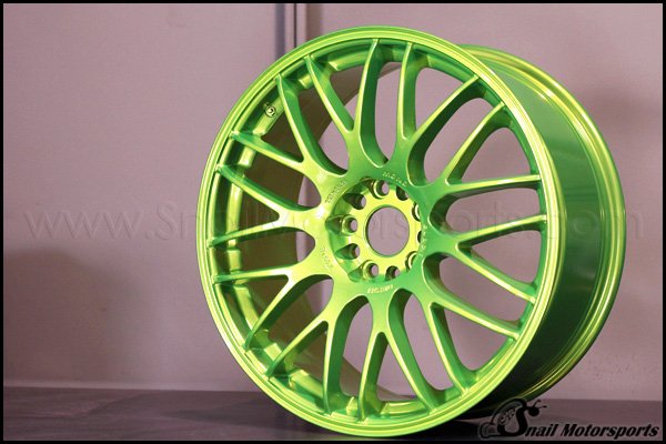 Aftermarket wheel in Glowing Yellow